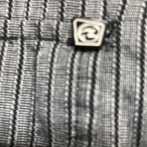 Ocean Current  Mens Button Up Shirt Size L Dark Gray Striped Long Sleeve (M-459) - Picture 4 of 10